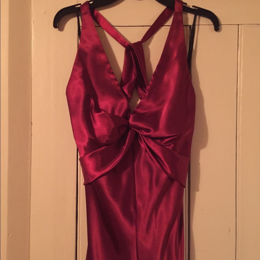 Bari Jay, red satin, size 3-4